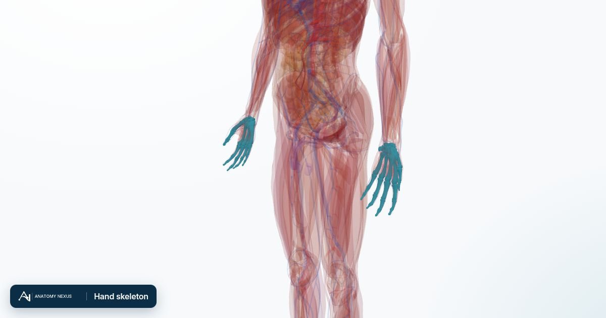 3D model of the Hand skeleton in the Anatomy Nexus anatomy atlas