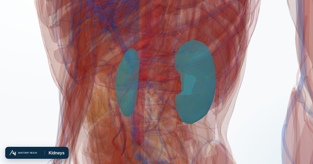 3D model of the Kidneys in the Anatomy Nexus anatomy atlas