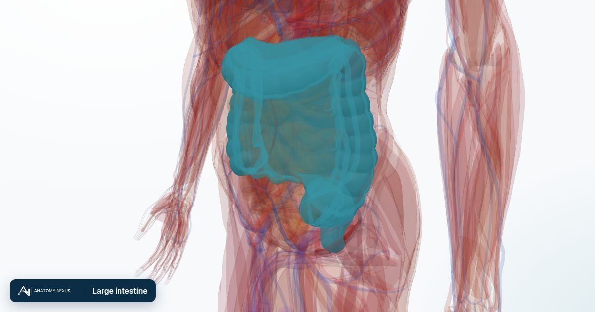 3D model of the Large intestine in the Anatomy Nexus anatomy atlas