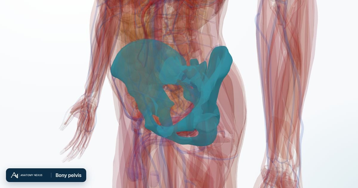 3D model of the Bony pelvis in the Anatomy Nexus anatomy atlas